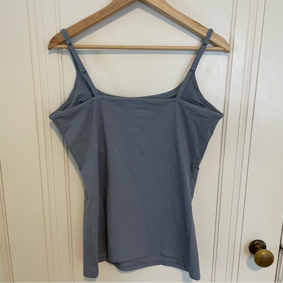 Pact Shelf Bra Camisole Light Slate Blue Tank Top Organic Cotton - Picture 6 of 6